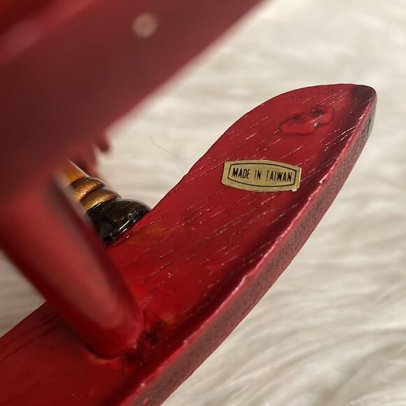 Vintage 70's Christmas Treasury 7" Wood Hobby Rocking Horse Figurine Decor RARE - Picture 7 of 9